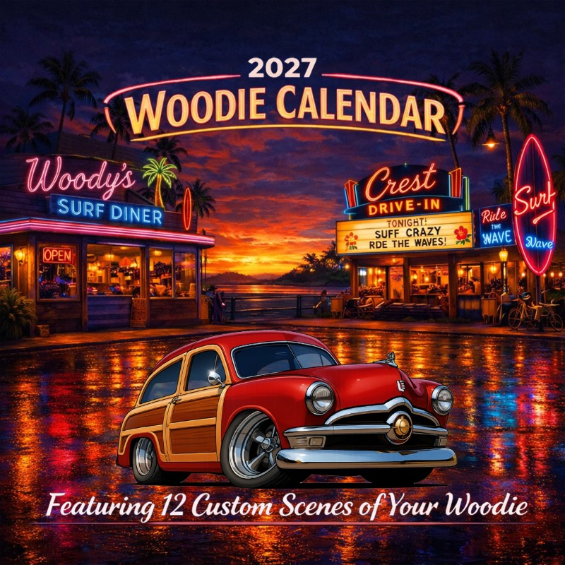 2027 Woodie Neon Calendar 200016-XX