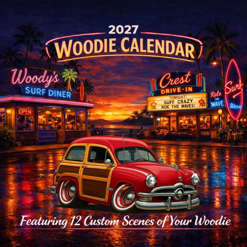 2027 Woodie Neon Calendar 200018-XX