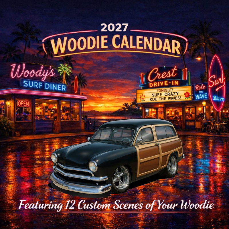 2027 Woodie Neon Calendar 200019-XX