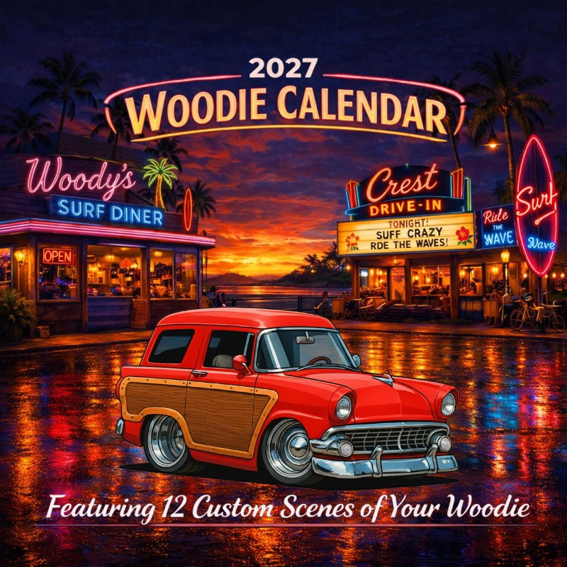 2027 Woodie Neon Calendar 200021-XX