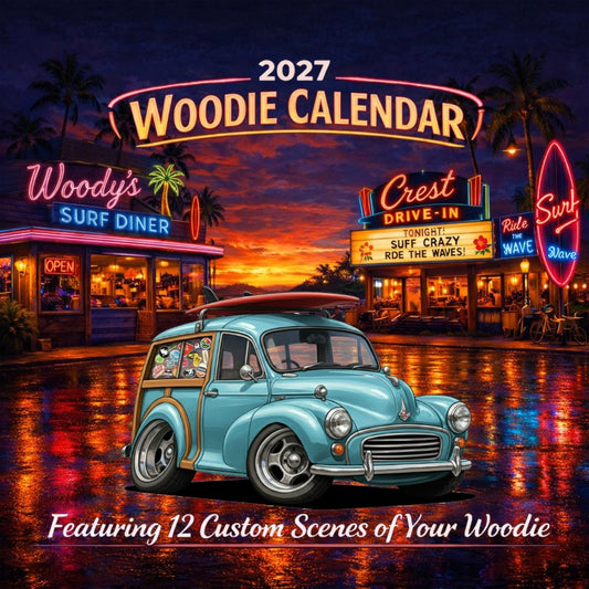 2027 Woodie Neon Calendar 200022-XX