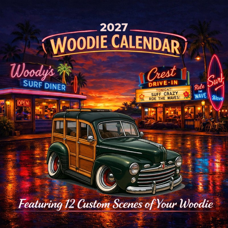 2027 Woodie Neon Calendar 25R667-CA