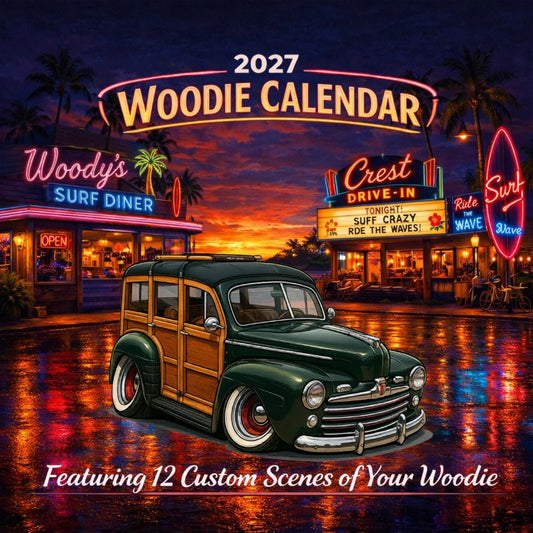2027 Woodie Neon Calendar 25R667-CA