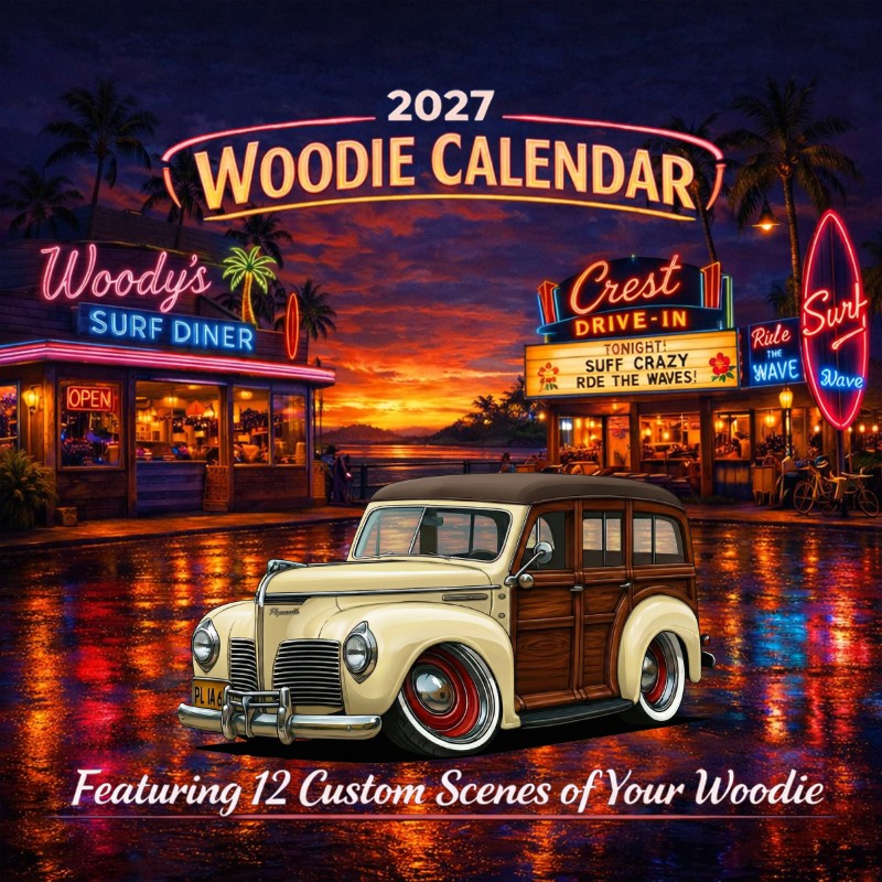 2027 Woodie Neon Calendar 2L14664-CA