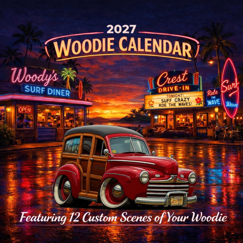 2027 Woodie Neon Calendar 2N2427-CA