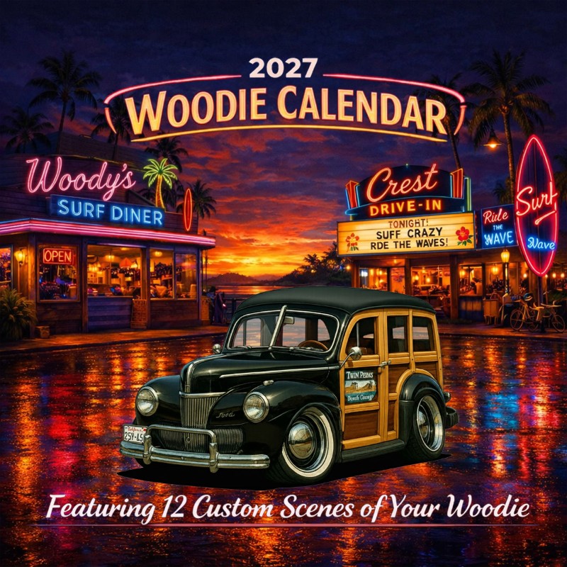 2027 Woodie Neon Calendar 2NTV291-CA