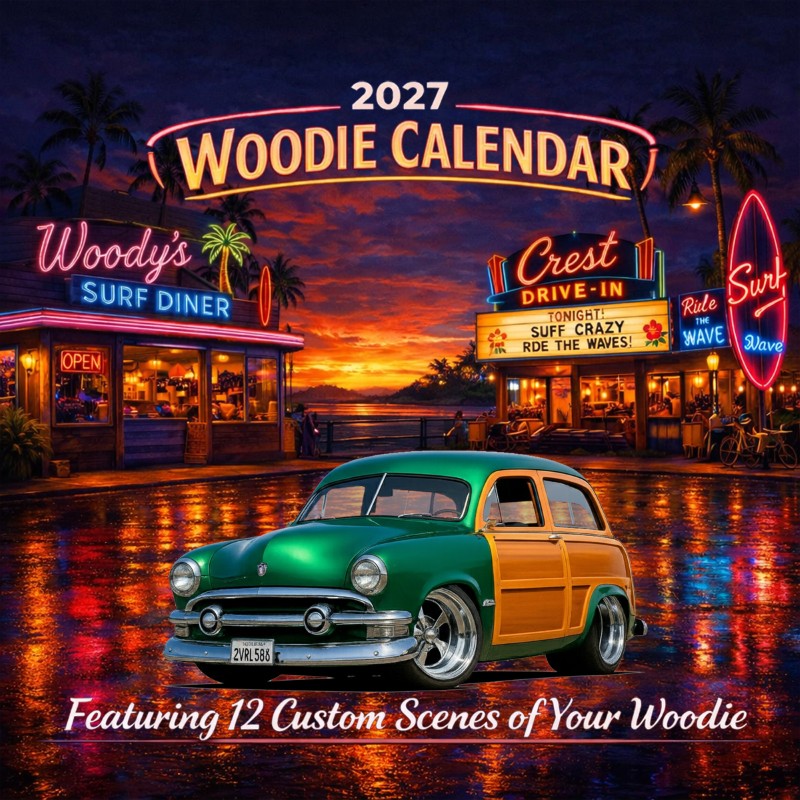 2027 Woodie Neon Calendar 2VRL586-CA