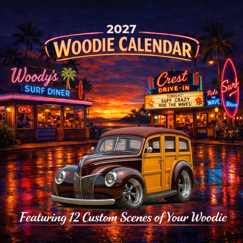 2027 Woodie Neon Calendar 39WOODY-CA