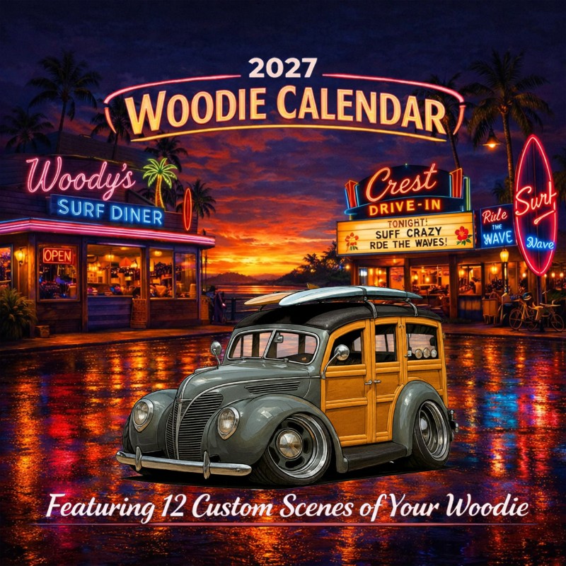 2027 Woodie Neon Calendar 3N4037-CA