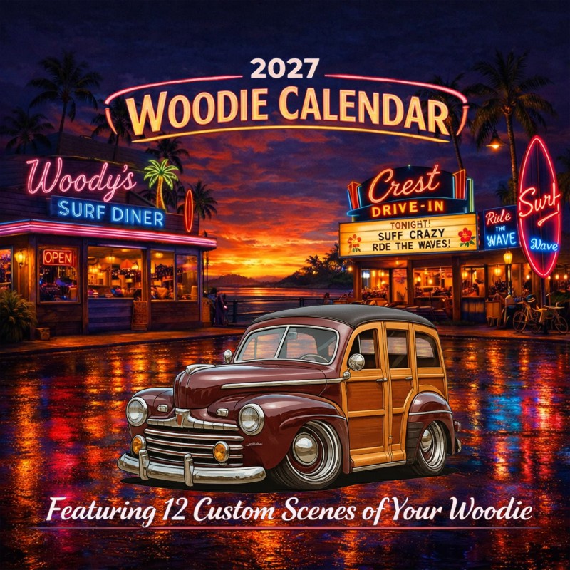 2027 Woodie Neon Calendar 3P3449-CA