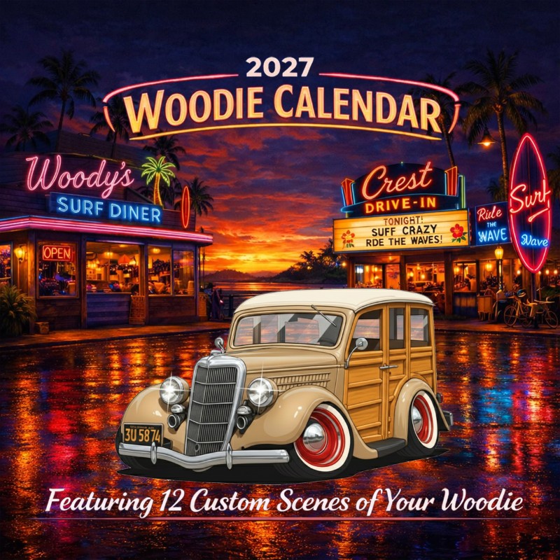 2027 Woodie Neon Calendar 3U5874-CA
