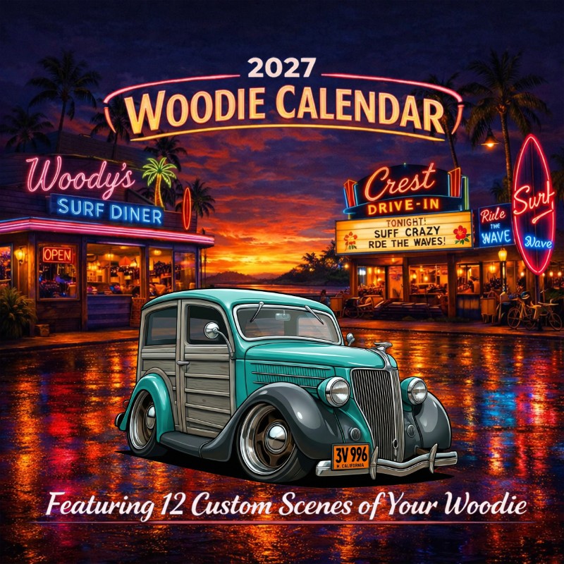 2027 Woodie Neon Calendar 3V996-CA