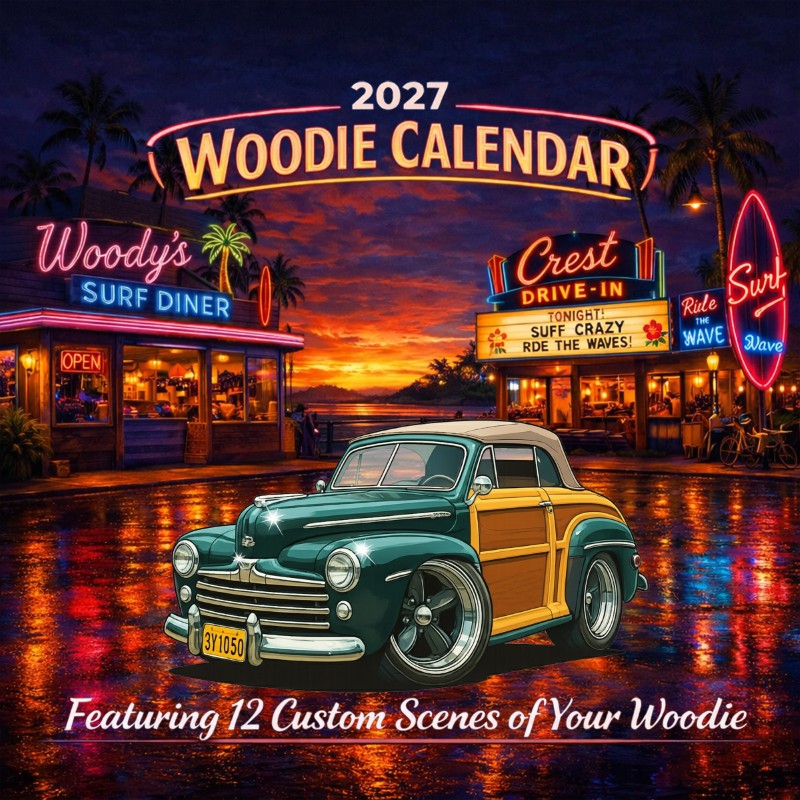 2027 Woodie Neon Calendar 3Y1050-CA