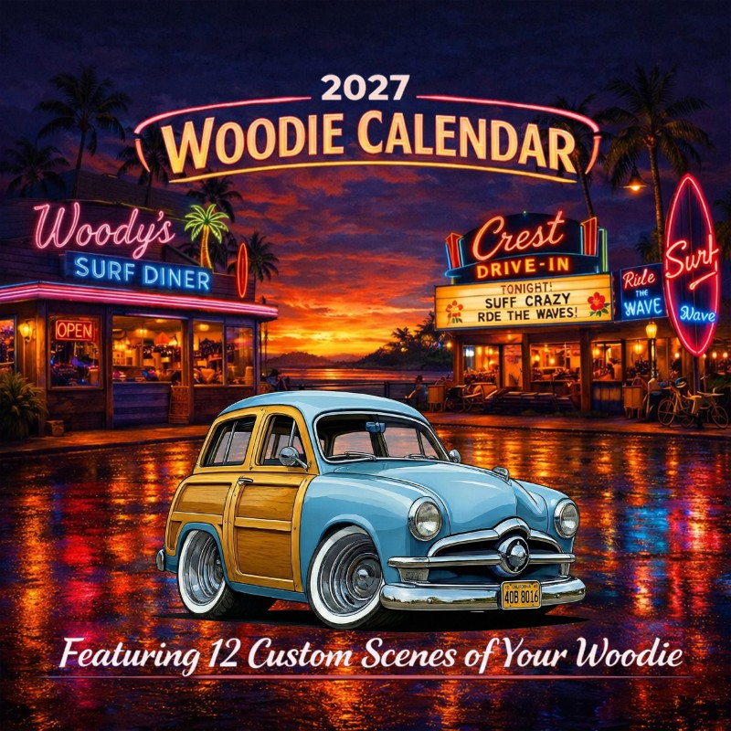2027 Woodie Neon Calendar 40B8016-CA