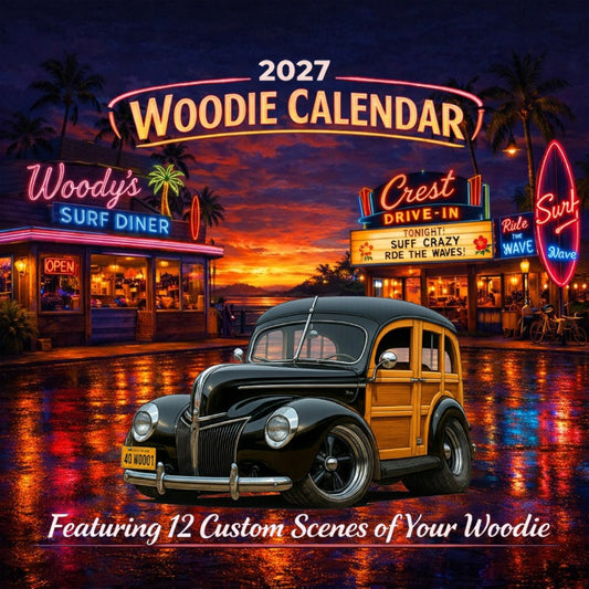 2027 Woodie Neon Calendar 40WOODI-CA