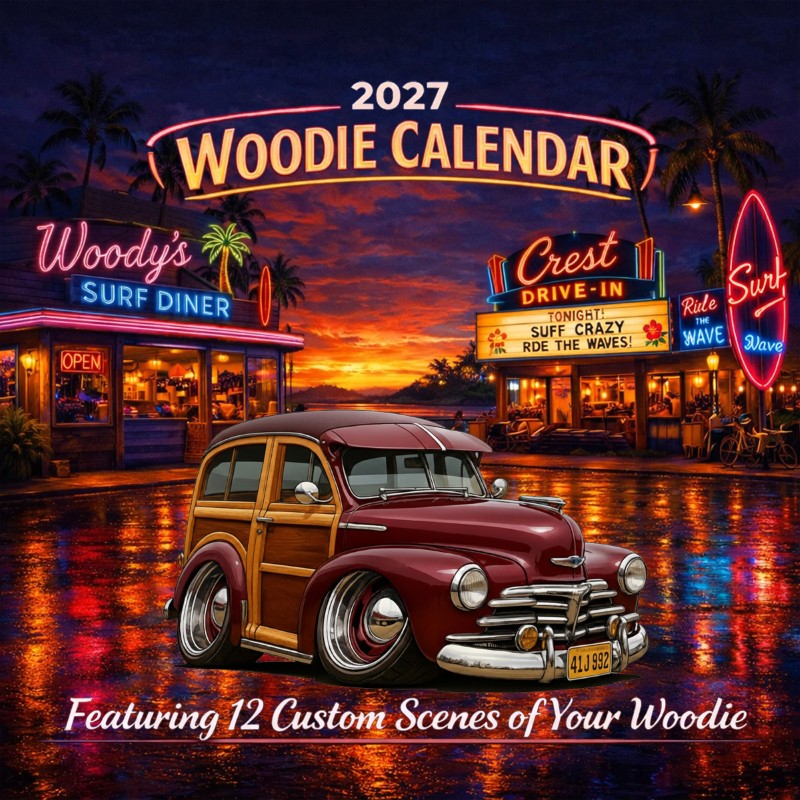 2027 Woodie Neon Calendar 41J992-CA