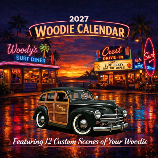 2027 Woodie Neon Calendar 43X362-CA