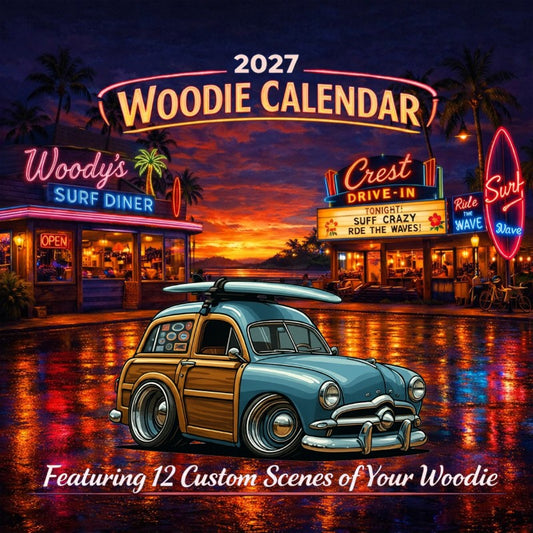 2027 Woodie Neon Calendar 49WUDEE-CA