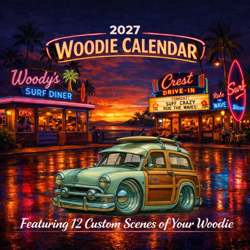 2027 Woodie Neon Calendar 4A41040-CA