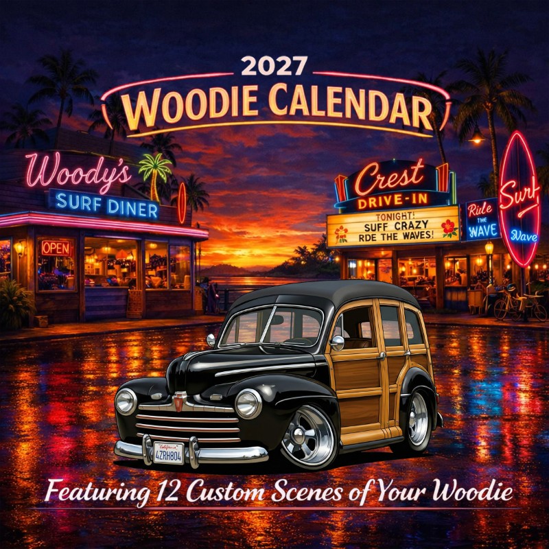 2027 Woodie Neon Calendar 4ZRH804-CA