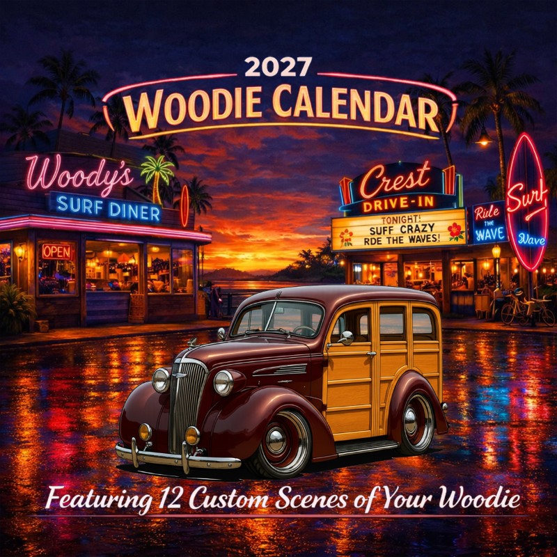 2027 Woodie Neon Calendar 5CZX655-CA