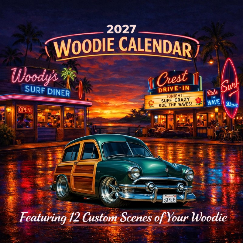 2027 Woodie Neon Calendar 5GFM335-CA