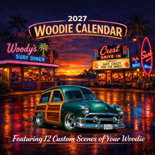 2027 Woodie Neon Calendar 5GFM335-CA