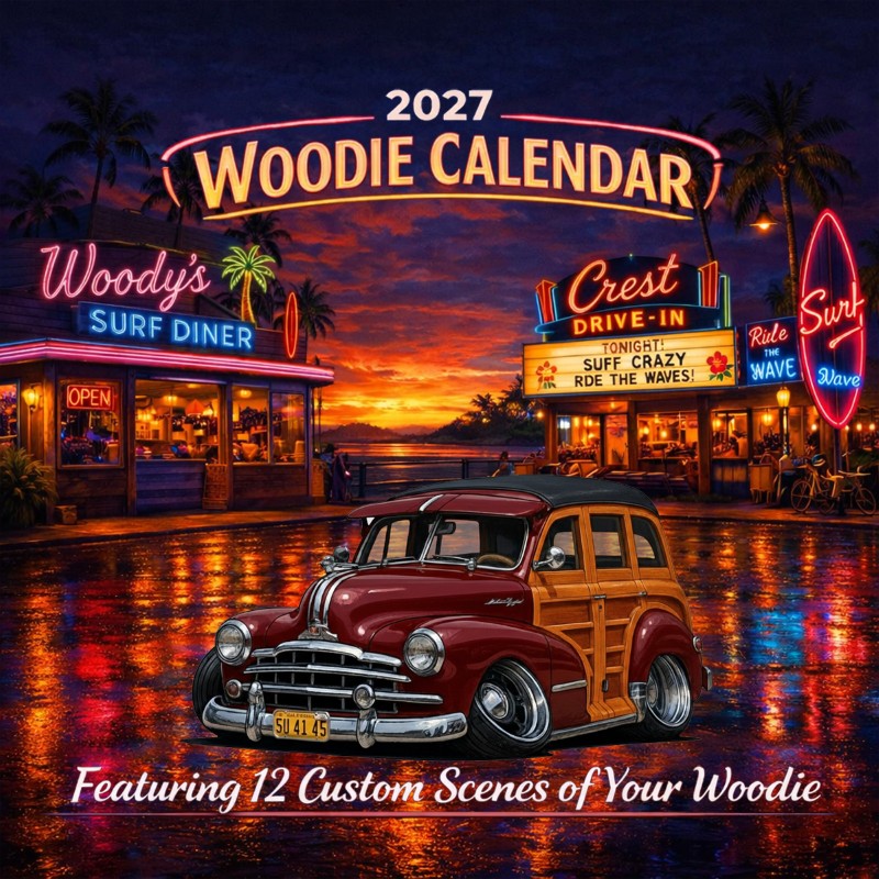 2027 Woodie Neon Calendar 5U4145-CA