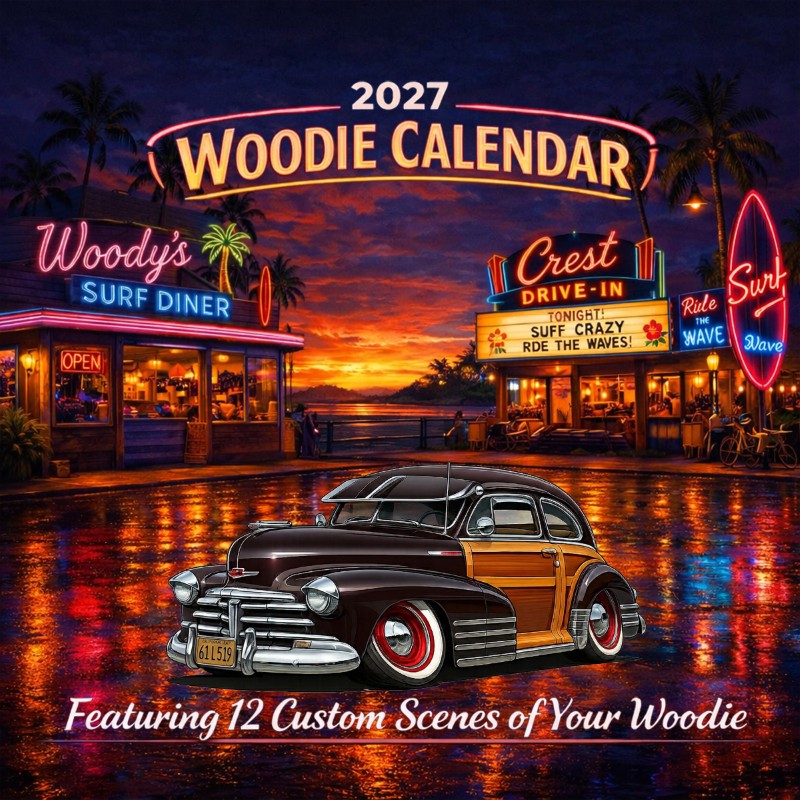 2027 Woodie Neon Calendar 61L519-CA