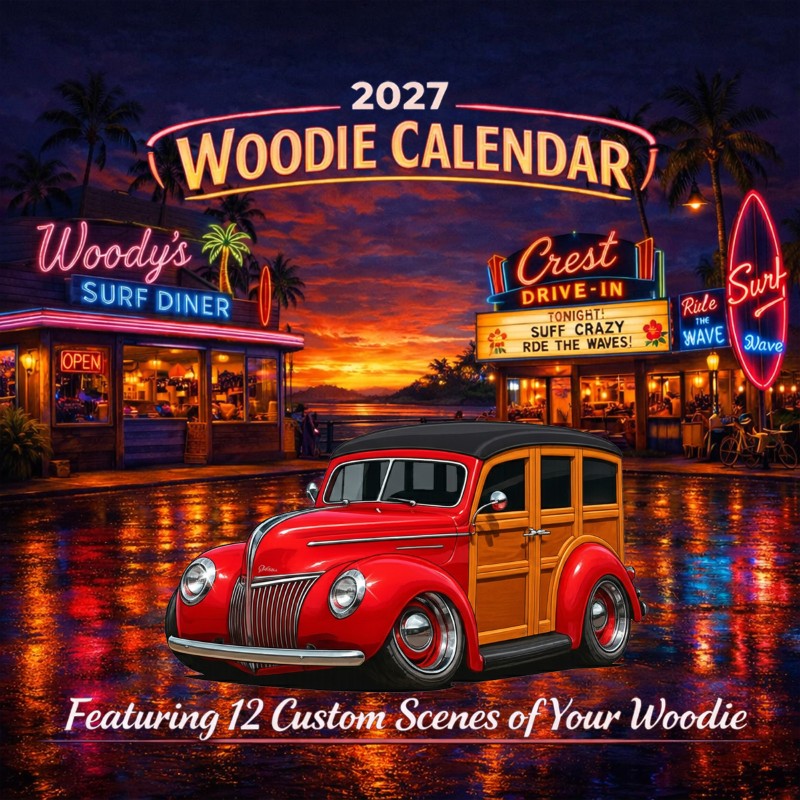 2027 Woodie Neon Calendar 6CCT016-CA