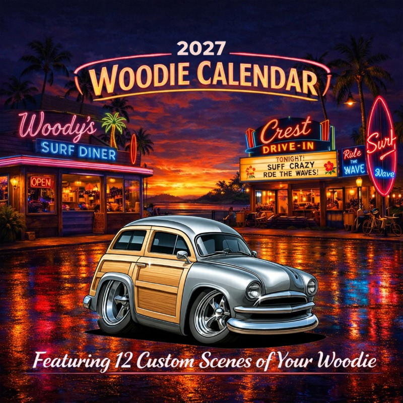 2027 Woodie Neon Calendar 6CMT115-CA