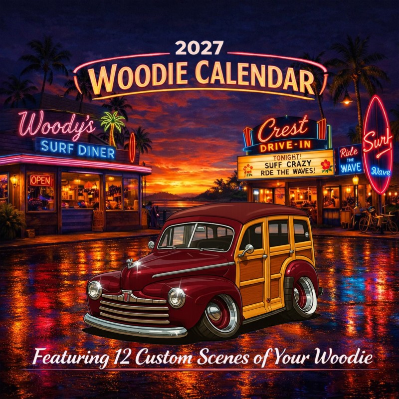 2027 Woodie Neon Calendar 6H6351-CA