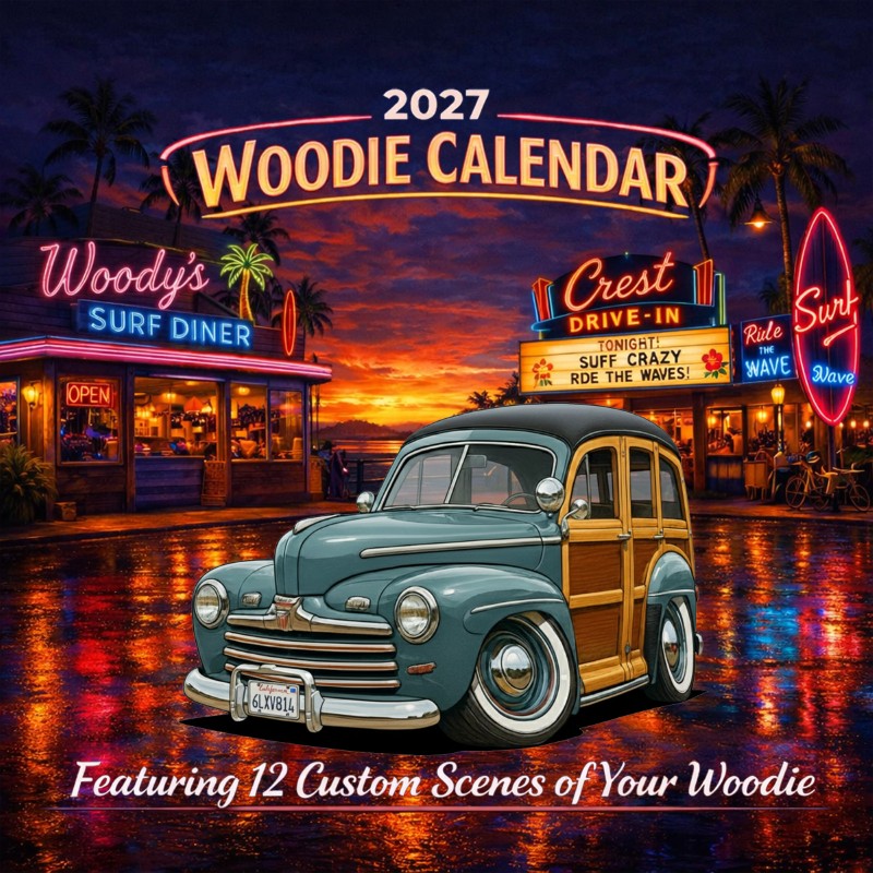 2027 Woodie Neon Calendar 6LXV814-CA
