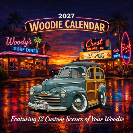 2027 Woodie Neon Calendar 6LXV814-CA