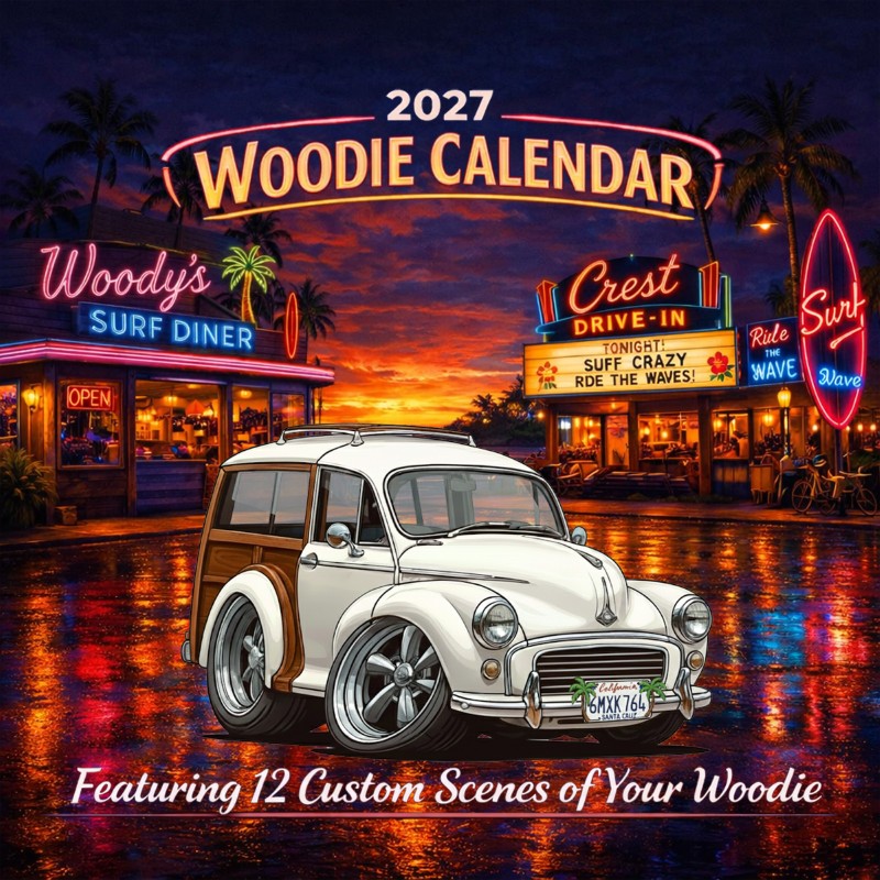 2027 Woodie Neon Calendar 6MXK764-CA