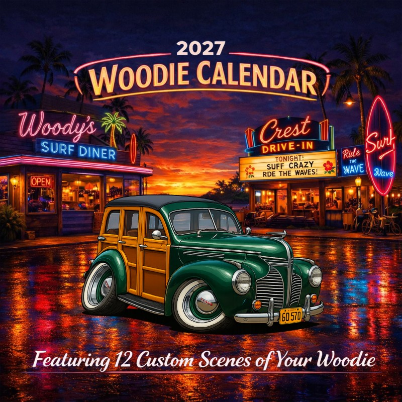 2027 Woodie Neon Calendar 6Q570-CA