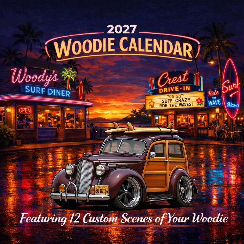 2027 Woodie Neon Calendar 6Q8234-CA