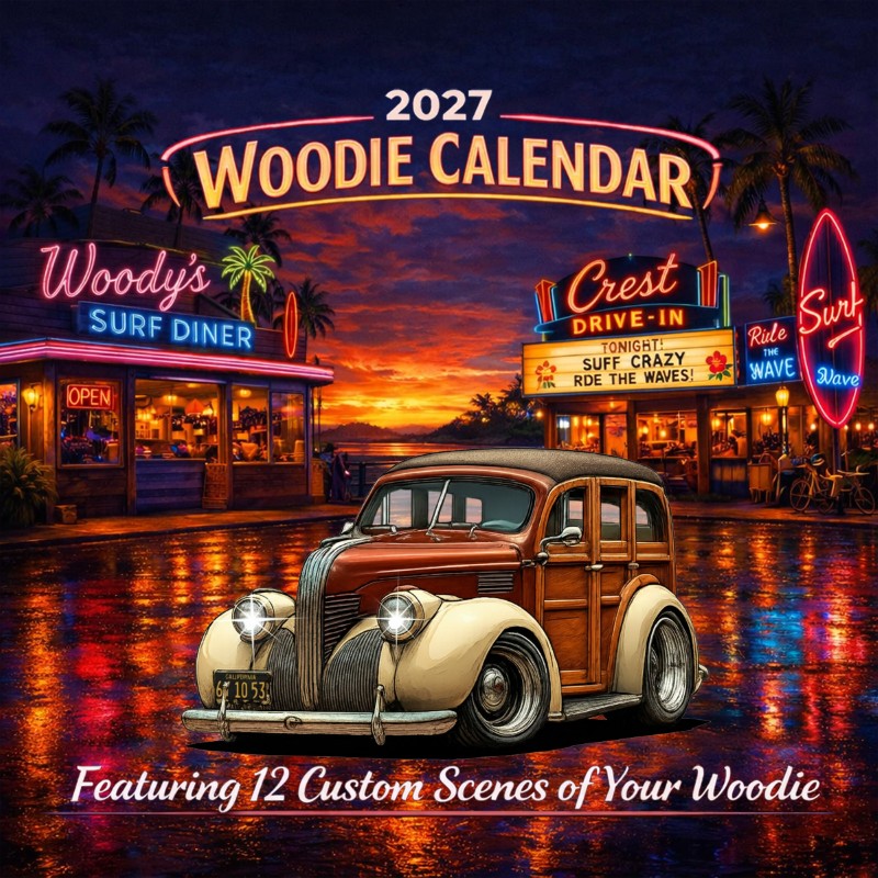 2027 Woodie Neon Calendar 6Y1053-CA