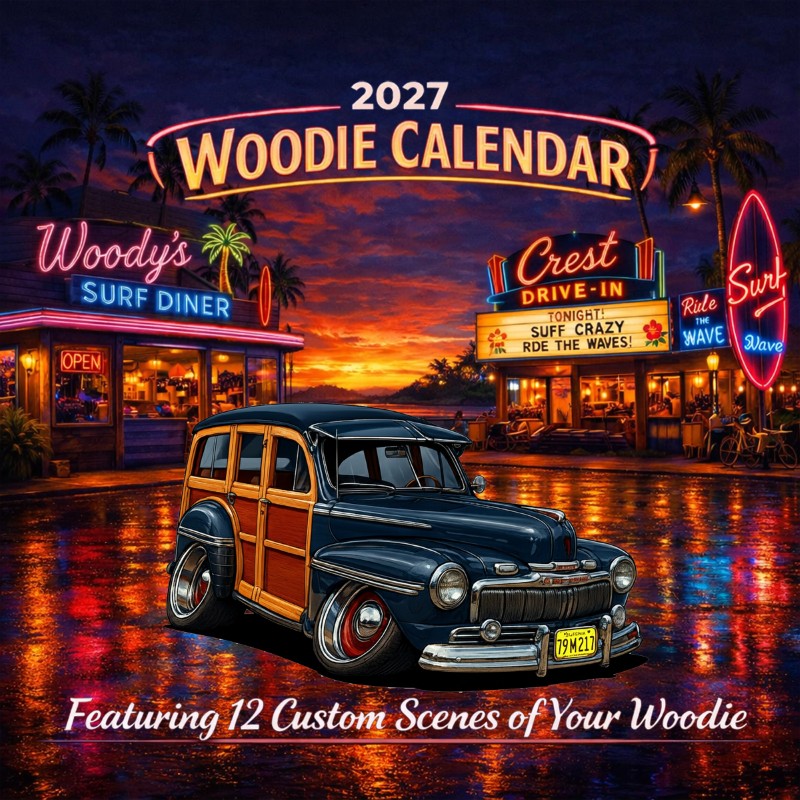 2027 Woodie Neon Calendar 79M217-CA