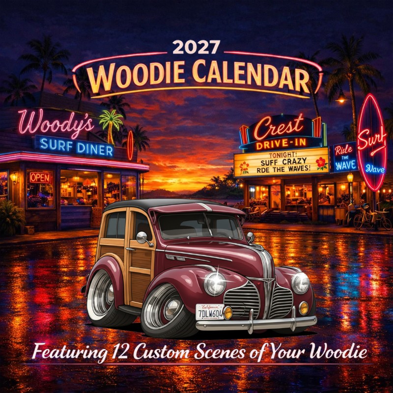 2027 Woodie Neon Calendar 7DLW604-CA