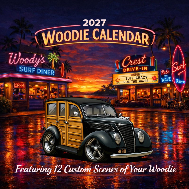 2027 Woodie Neon Calendar 7H201-CA