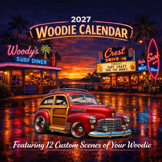 2027 Woodie Neon Calendar 7HIB186-CA