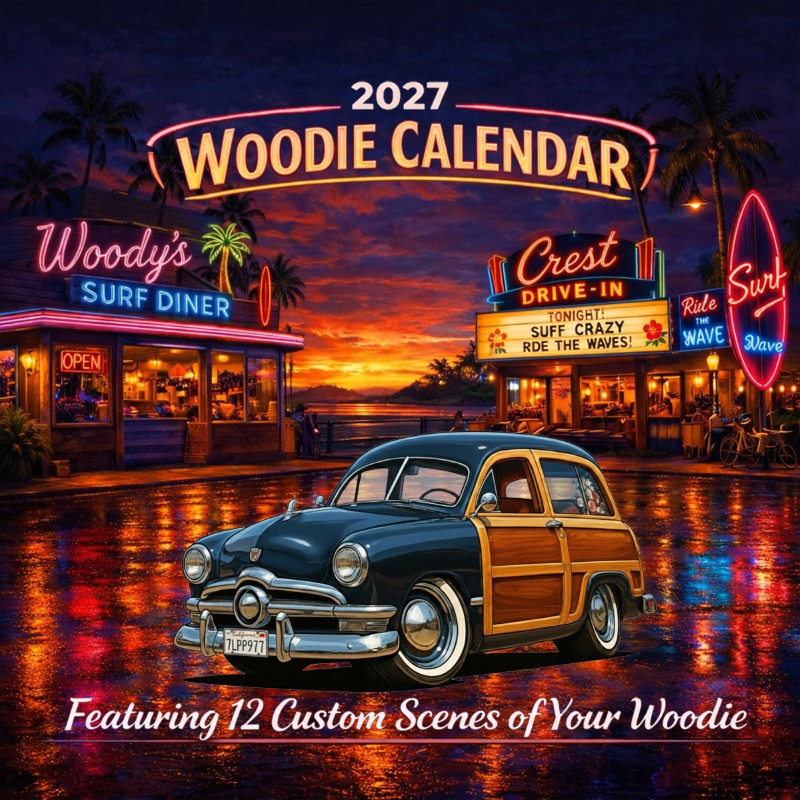 2027 Woodie Neon Calendar 7LPP977-CA