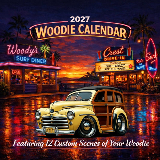2027 Woodie Neon Calendar 7V3133-CA