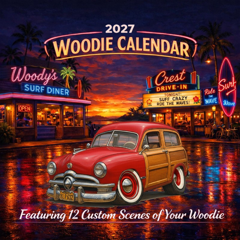2027 Woodie Neon Calendar 81P632-CA