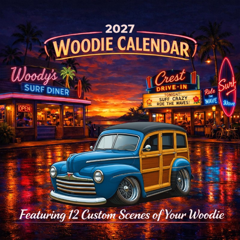 2027 Woodie Neon Calendar 888PKU-CA