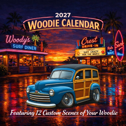 2027 Woodie Neon Calendar 888PKU-CA
