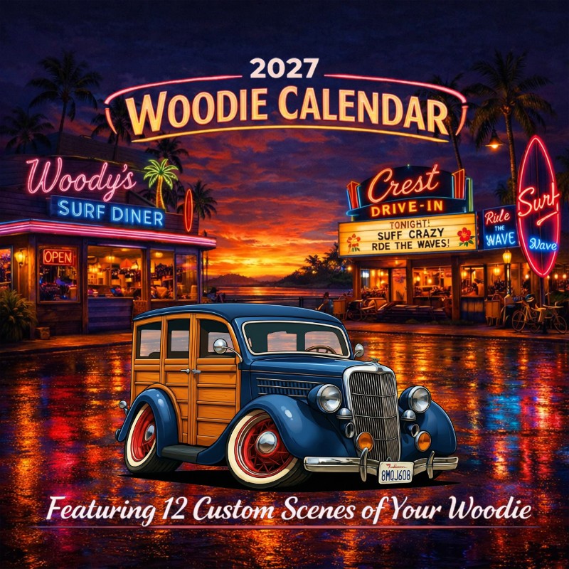 2027 Woodie Neon Calendar 8MQJ608-CA