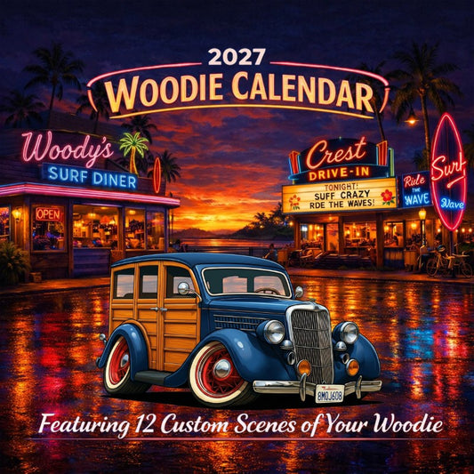 2027 Woodie Neon Calendar 8MQJ608-CA