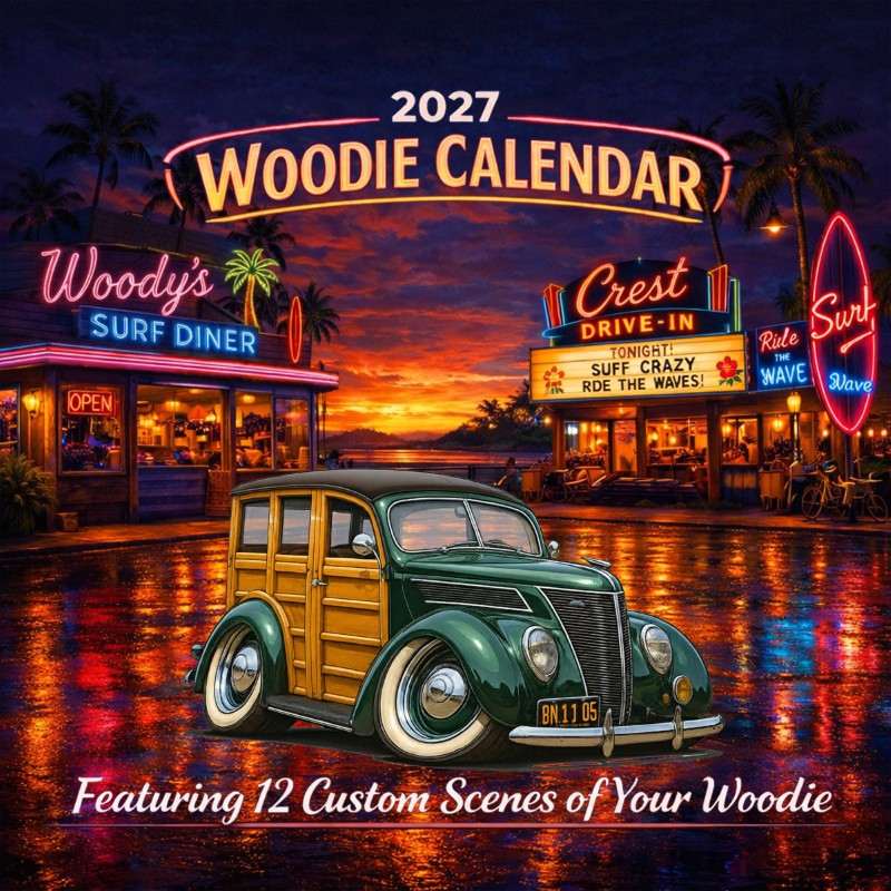 2027 Woodie Neon Calendar 8N1105-CA